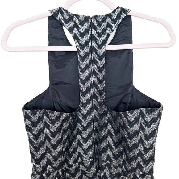 Likely Size 4 Silver Black Printed Sleeveless Mini Dress - Picture 10 of 11